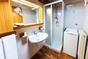 Koupelna v ubytování Casa dal Ri'
