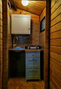 A cozinha ou kitchenette de Domki Pod Wzgórzem