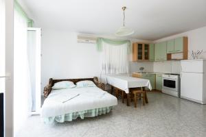 Kuchyň nebo kuchyňský kout v ubytování Apartments Golubić