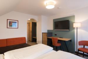 TV a/nebo společenská místnost v ubytování Hotel SCHNEIDER