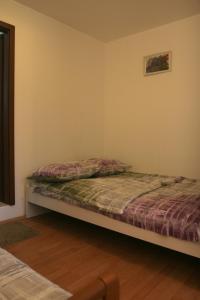 1 dormitorio con 1 cama en la esquina de una habitación en STUDIO APARTMAN MARIA en Čavle