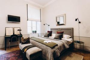 Кровать или кровати в номере Jana 3 Apartments