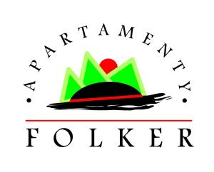 Et logo, certifikat, skilt eller en pris der bliver vist frem på Rodzinny apartament FOLKER