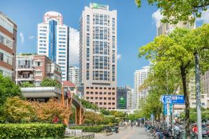 上海景观或在酒店看到的城市景观