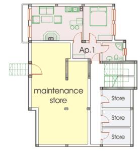 planta de una casa en The Castle Complex - Apartment 401 en Pamporovo