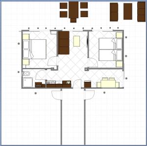 The floor plan of Luxury penthouse with sea view