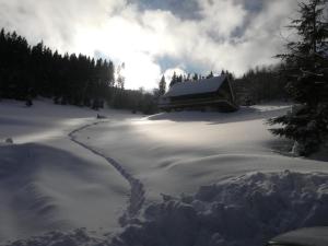 Chata Čerenka during the winter