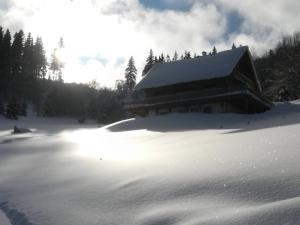 Chata Čerenka during the winter