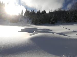 Chata Čerenka during the winter