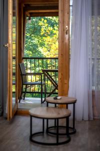 En balkong eller terrasse på Atrium Agárd Panzió