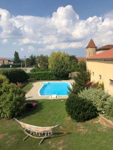 Bazén v ubytování Chateau de la Saone nebo v jeho okolí