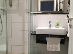 Koupelna v ubytování Jugendstilhotel Trifels