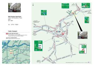 a map of the city of tirana and its vicinity at Bath Garden Apartment in Bath