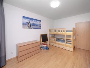 Posteľ alebo postele v izbe v ubytovaní Apartmán Benedikt - soukromá zahrádka