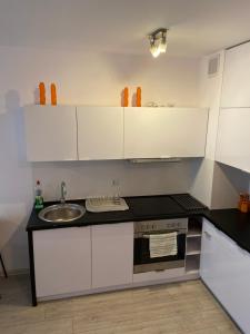 Kuchyňa alebo kuchynka v ubytovaní Apartamenty Bursztynowe w Kołobrzegu Sun&Relax