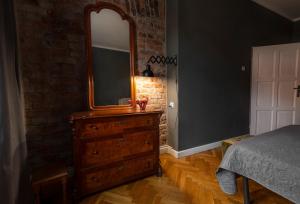 Posteľ alebo postele v izbe v ubytovaní Apartament Koci Łeb