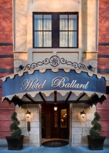 a hotel building with a sign that reads hotel balleland at Hotel Ballard in Seattle