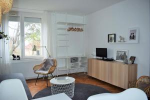 A television and/or entertainment centre at Gellért Hill Apartment