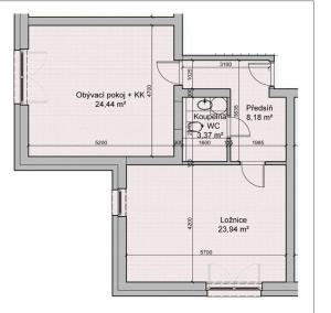 Plán poschodí v ubytovaní Apartmán Nad terasou