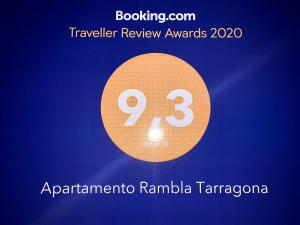 Certifikát, ocenenie alebo iný dokument vystavený v ubytovaní Apartment Rambla Tarragona Free parking