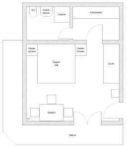 Půdorys ubytování "Landhaus Kennerknecht"