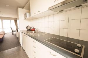 Kuchyň nebo kuchyňský kout v ubytování Azena Suites & Apartment + 37 fotografií