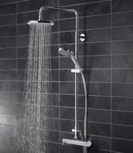 a shower with a stream of water in a bathroom at Luxury Stay Rosebank Johannesburg in Johannesburg