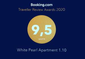 Certifikát, hodnocení, plakát nebo jiný dokument vystavený v ubytování White Pearl Apartment 1.10