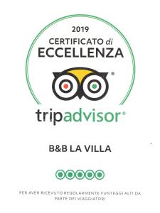 Certifikát, hodnocení, plakát nebo jiný dokument vystavený v ubytování B&B La Villa