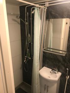 Koupelna v ubytování Hotel Lamminpää