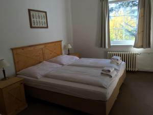 Postel nebo postele na pokoji v ubytování Hotel Tři Růže