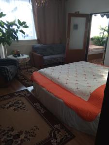 1 dormitorio con cama y ventana en Privát u Ivana en Štrba