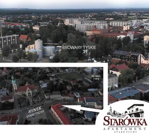 Nespecifikovaný výhled na destinaci Tychy nebo výhled na město při pohledu z apartmánu