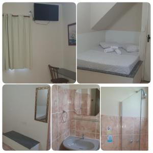 Tempat tidur dalam kamar di Pousada Estrela do Mar Angra dos Reis
