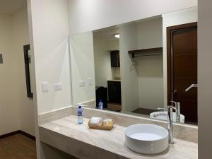 Koupelna v ubytování Hotel Los Arcos