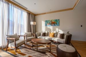 Posezení v ubytování Yu Kiroro, Ski-in Ski-out Luxury Residences