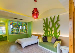 سرير أو أسرّة في غرفة في Bethlehem B&B