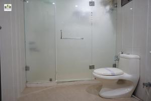 Koupelna v ubytování Hotel Pybss