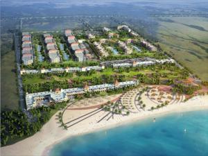 an aerial view of a resort on the beach at Porto South Beach by Amer Group - Families only in Ain Sokhna