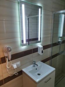 Koupelna v ubytování Hostel Mleczna - Metro Zacisze