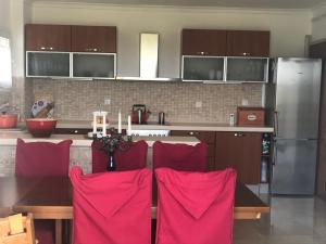Kuchyňa alebo kuchynka v ubytovaní Schönes Familienappartement in Pelekas, Corfu mit Meerblick