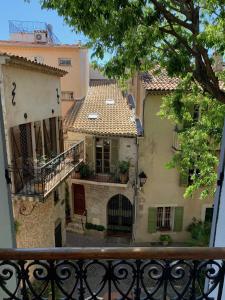 a view from the balcony of a building at La Clé de la Porte B&B in Antibes