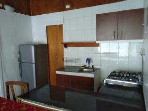 Kuchyň nebo kuchyňský kout v ubytování Camping & Hospedaje Rio Laja