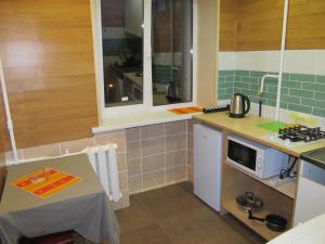 Een keuken of kitchenette bij Квартира в центре Гомеля