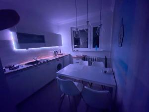 Kuchyňa alebo kuchynka v ubytovaní Blue Sky Apartament