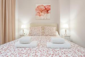 Posteľ alebo postele v izbe v ubytovaní EXCLUSIVO APT 2 HAB-2 BAÑOS-LUMINOSO ↑ CALIDADES