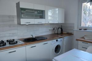 Kuchyňa alebo kuchynka v ubytovaní Blue Sky Apartament