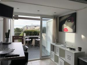 Kuchyň nebo kuchyňský kout v ubytování Studio port nature 2