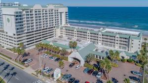 an aerial view of a hotel and the ocean at Direct oceanfront, fantastic ocean view, separate bedroom ! - All amenities available November 1 ! in Daytona Beach