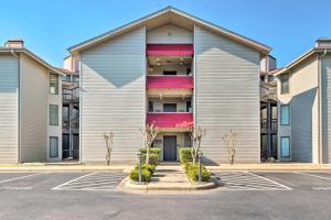 a parking lot in front of a building at Balcony, Pool and Hot Tub Cozy Condo in Arkansas! in Lake Hamilton